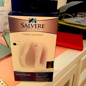 Salvere unisex compression knee high socks black size medium